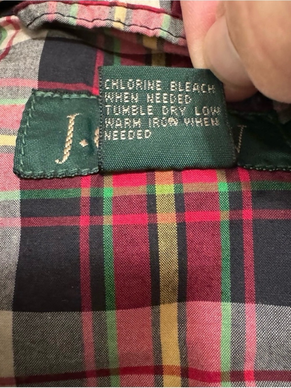 VINTAGE 1990’s J Crew plaid tartan hooded anorak windbreaker jacket half zip XS - Picture 6 of 11